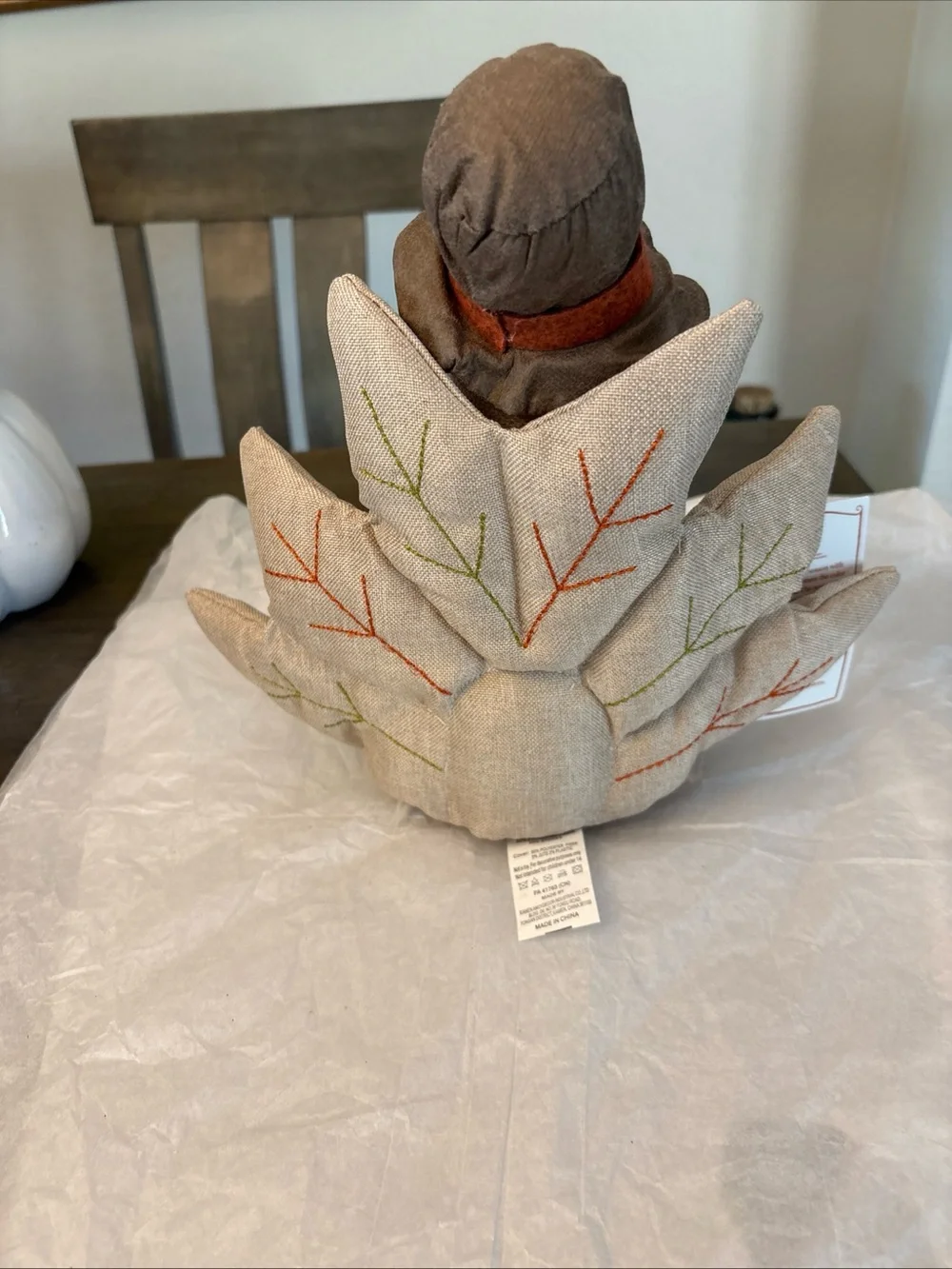 Martha Stewart Thanksgiving Turkey WITH PUMPKIN 11.5 x 11 inches NWT